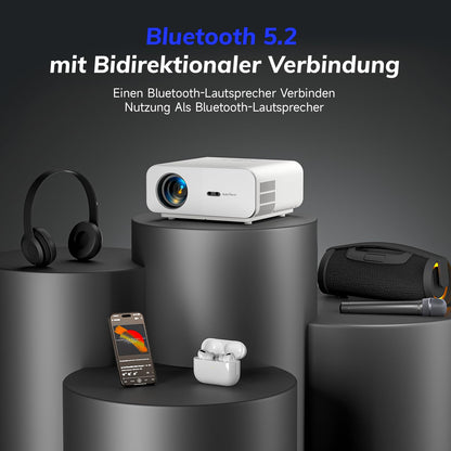 Smart Mini Beamer 4K Heimkino Projektor - Netflix Zertifiziert