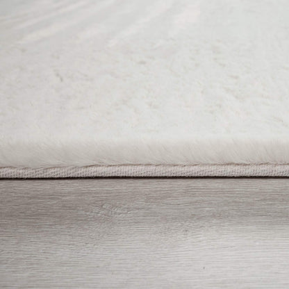 Paco Home Hochflor Shaggy Kunstfell Teppich - Creme 200x290 cm