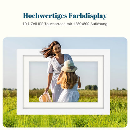 Eptusmey WLAN 10.1" Digitaler Bilderrahmen - Eichenholz 32GB