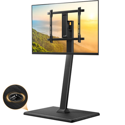 Perlegear TV Ständer Rollbar für Fernseher - 30-70 Zoll. Schwarzes, rollbares Gestell; hält Fernseher mobil u. höhenverstellbar.