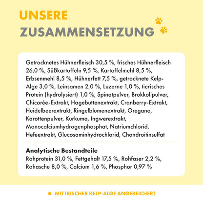 Irish Pure Hundetrockenfutter Adult - Freiland-Huhn 12kg