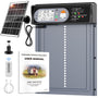 CHAMUTY Solar Hühnerklappe Automatisch - Grau Aluminium. Automatische, solarbetriebene Steuerung des Hühnerstallzugangs.