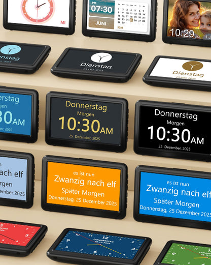 Roxicosly Digitaler Kalender CR1029, Demenzuhr mit Wecker, 7 Zoll