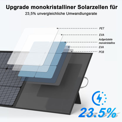MHPOWOS 220W tragbares faltbares Solarpanel IP67 für Outdoor