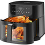Heissluftfritteuse XXL Air Fryer 9L - Sichtfenster Touchscreen. 9L-Fassungsvermögen, Sichtfenster, Touchscreen. Frittiert und gart Speisen mit Heissluft.
