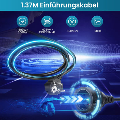 Himimi Automatik Kabeltrommel Verlängerungskabel Wand 15+1m