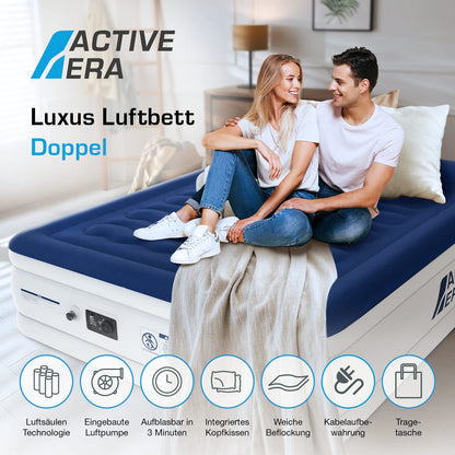Active Era Luxus Luftbett 2 Personen - Mit Pumpe, selbstaufblasend