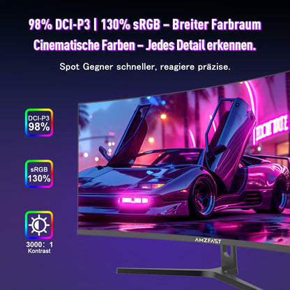 Amzfast AMZG34C5QPro Curved Gaming Monitor - 34 Zoll 240Hz