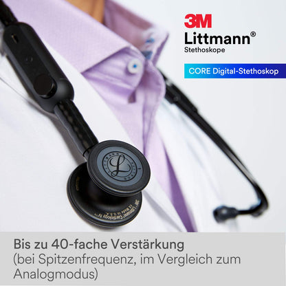 3M Littmann CORE Digital-Stethoskop 8490 – Schwarz, 69 cm