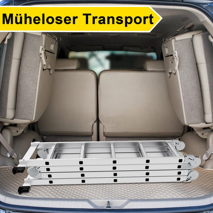 Herrselsam Multifunktionsleiter 4x4 470CM Alu Räder