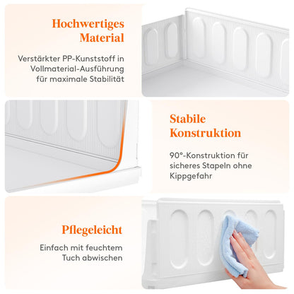 Lifewit Aufbewahrungsbox 8er-Set, stapelbar, ausziehbar, 42 cm tief