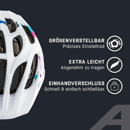 Alpina FB JR. 2.0 Kinder-Fahrradhelm white-butterfly 50-55 cm