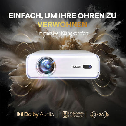 Aurzen Eazze D1 Smart Beamer Heimkino Projektor - Weiss
