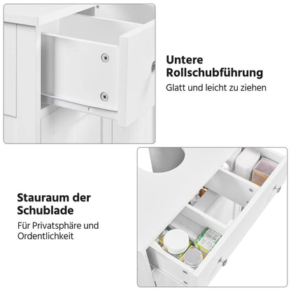 Yaheetech Waschbeckenunterschrank Landhausstil 60x30x60 cm