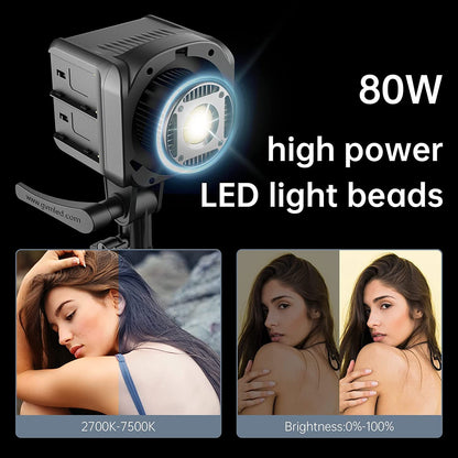 GVM LED Videoleuchte 80W COB Studiolicht - Bi-Color