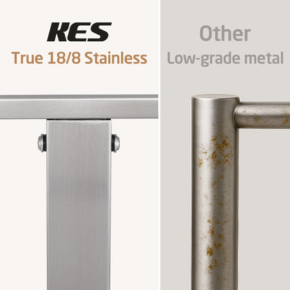 KES BTH231-2 Handtuchhalter Doppel freistehend Edelstahl gebürstet