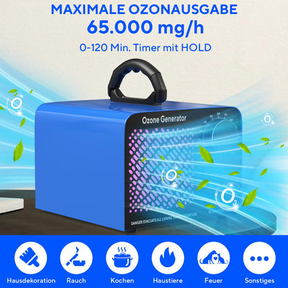 Fwiull Ozongenerator HS-G03 65.000 mg/h mit Timer, bis 300 m²