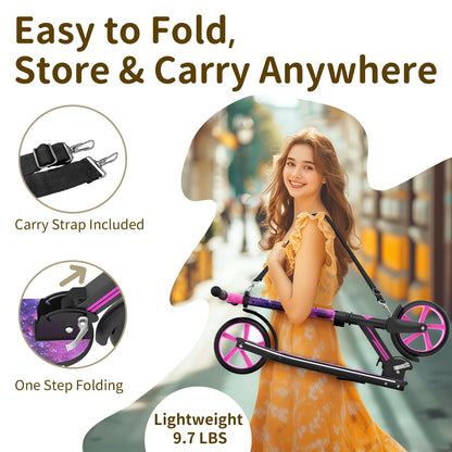 BELEEV V9 200mm Räder LED Faltbar Cityroller - Starry Purple