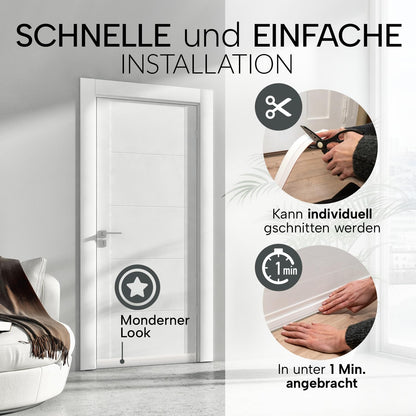 Vellure Türdichtung Zugluftstopper selbstklebend, 5er-Set Weiss