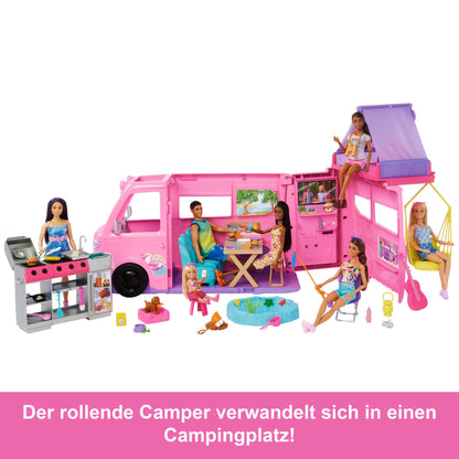 Barbie Super Abenteuer-Camper Spielset mit Dachzelt - HRJ78