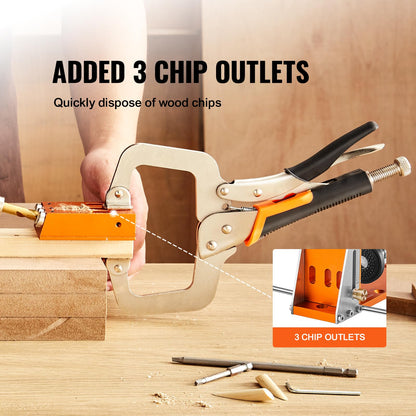 VEVOR Taschenloch-Bohrschablone Set XRS040 – Bohrhilfe für Holz