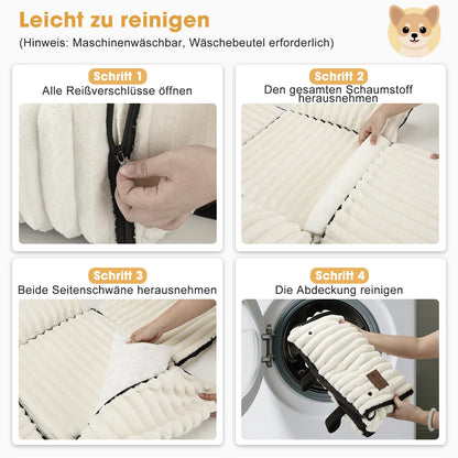 MIXJOY Hunde-Autositz für kleine und mittlere Hunde, Beige
