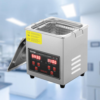 VEVOR Ultraschallreiniger 2 L Edelstahl mit Timer und Heizfunktion