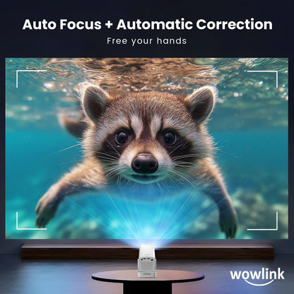 Mini Beamer 2025 Modell 1080P Native Tragbarer Projektor – Weiss