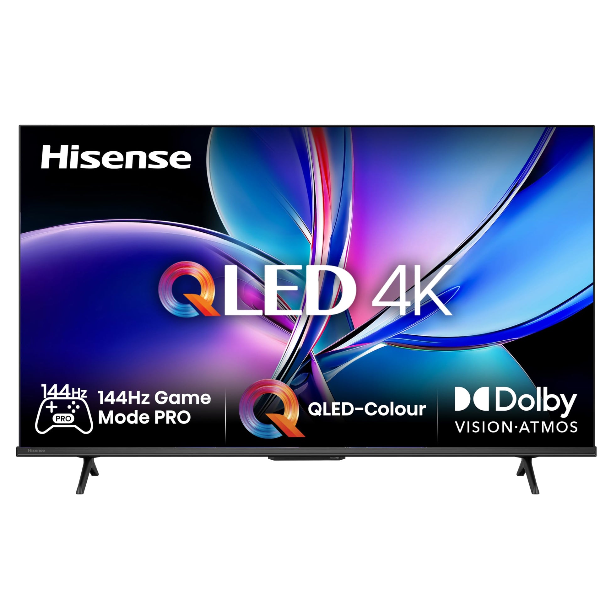 Hisense 43E7Q PRO Fernseher - 43 Zoll 4K UHD QLED Smart TV. Schwarzes, flaches Display. Zur Wiedergabe von 4K UHD Inhalten & Smart TV.