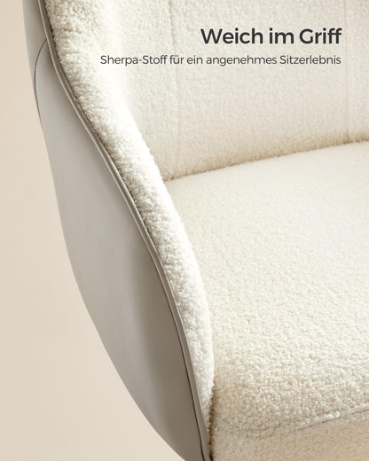 SONGMICS Homeoffice Stuhl Drehstuhl - OBG019W01 cappuccinobeige