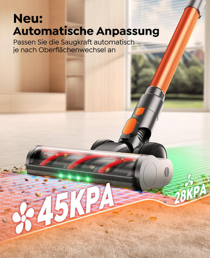 Fieety Akku Staubsauger 550W/45KPa – Kabellos, Wandstation