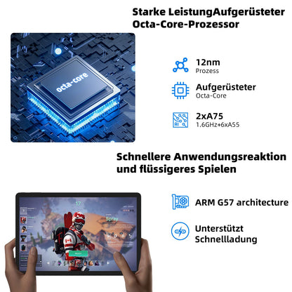 TUOHAITIME 10 Zoll Tablet PC Android 14 - 64GB Blau