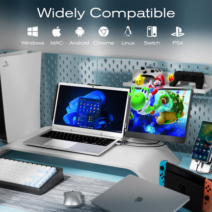 Teamgee Portable Laptop Monitor 14" FHD - Dual Screen Erweiterung