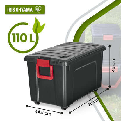Iris Ohyama SIA-110 Kunststoff-Aufbewahrungsbox - 110l 2er-Set Schwarz