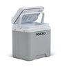 Igloo IE27 elektrische Kühlbox 27 L, 12V/230V, Grau, mit Tragegriff und Kabelfach im Deckel