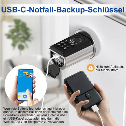 WELOCK ToucA51 Elektronisches Türschloss – Fingerabdruck Smart Lock