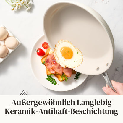 Redchef Pfannenset Keramik Induktion Antihaft 6-tlg. - Beige