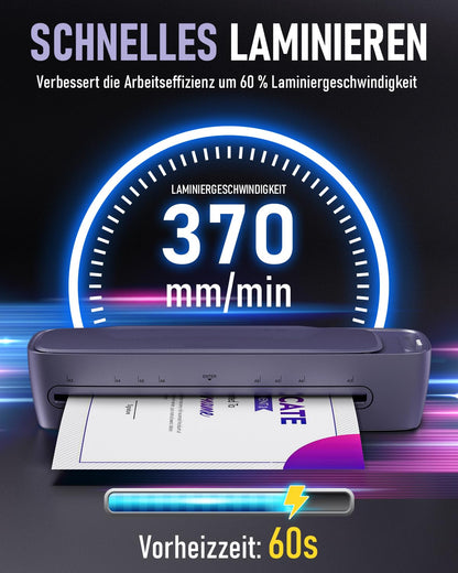Ablemark Laminiergerät A3 – Heiss/Kalt, 9-in-1 inkl. 30 Folien