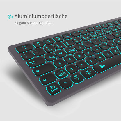 TechGear Slim USB Tastatur Kabel RGB Numerisch - Space Grey