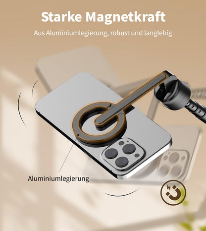 TONEOF Selfie Stick Stativ, magnetisch, MagSafe, 173 cm, schwarz