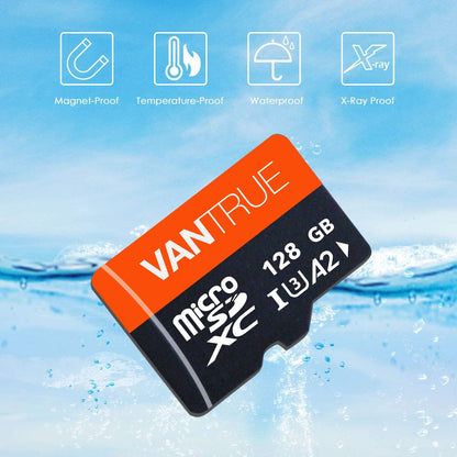 VANTRUE microSD Speicherkarte 128GB UHS-I U3 A2 4K inkl. SD-Adapter