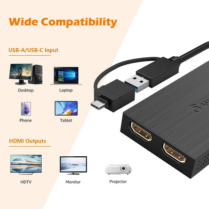 WAVLINK USB-C / USB 3.0 HDMI Dual Monitor Grafikadapter