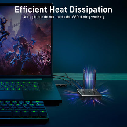 FIDECO M.2 NVMe SATA SSD Docking Station Dual Offline Klon