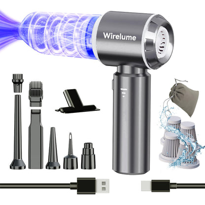 Wirelume Handstaubsauger ST-6653Plus, kabellos, 22000 Pa, dunkelgrau – kompakte Bauform
