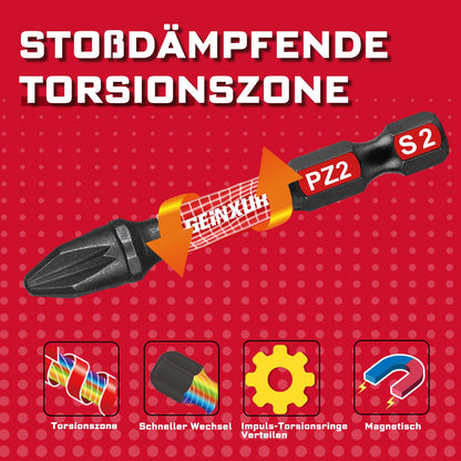 GEINXURN Schraubendreher-Bit-Set, 90-teilig, S2-Stahl, magnetisch
