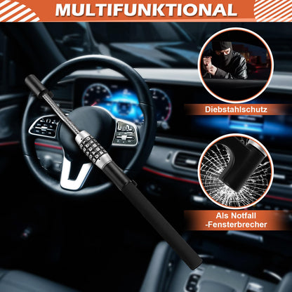 Tevlaphee Lenkradkralle Zahlenschloss Diebstahlschutz - Schwarz