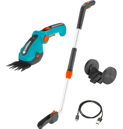 Gardena ComfortCut Li Akku-Grasschere Set - combisystem Stecher
