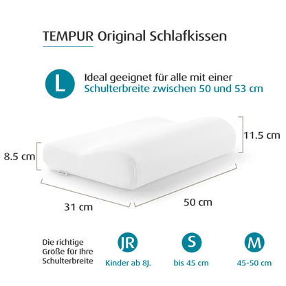 TEMPUR Original Nackenstützkissen – Memory Foam fest, L