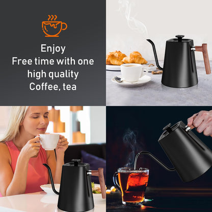 SwissKettle Schwanenhals Wasserkocher – 1 L, Warmhaltefunktion