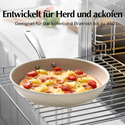Redchef Pfannenset Keramik Induktion Antihaft Bratpfannen – Beige